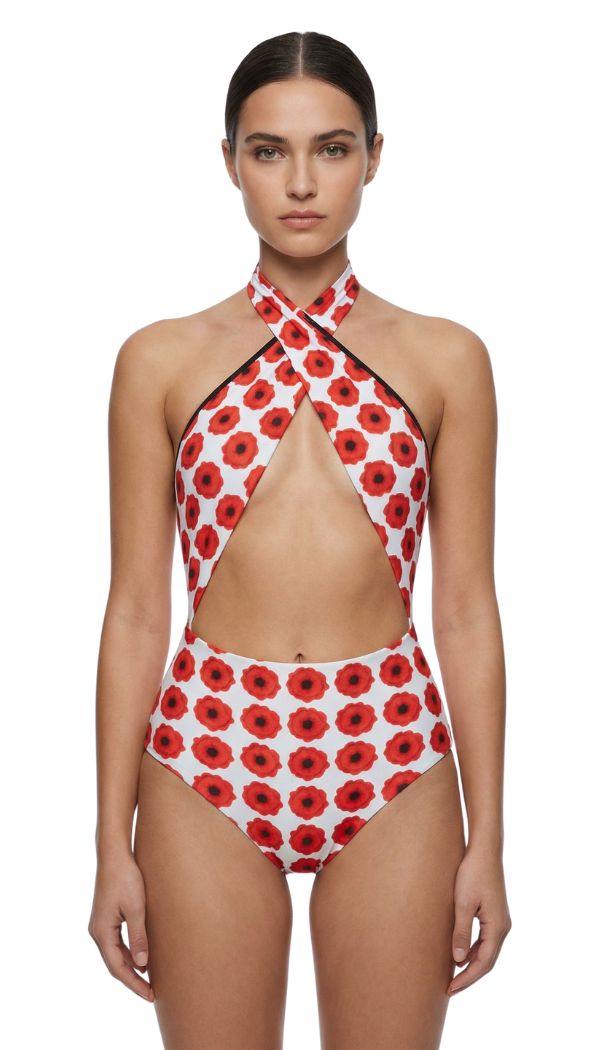 Hollie Reversible One-Piece Swimsuit - Very Poppy