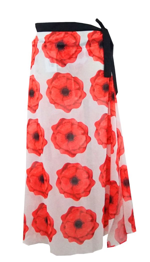 Lara Wrap Skirt - Very Poppy