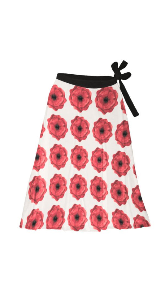 Lara Wrap Skirt in Very Poppy