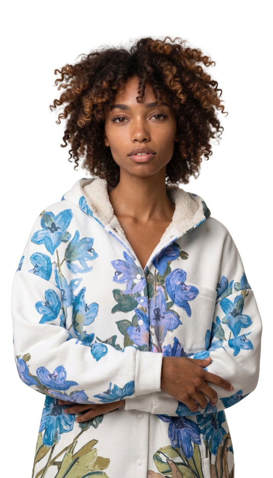 Freya Fleece Button Down Hoodie