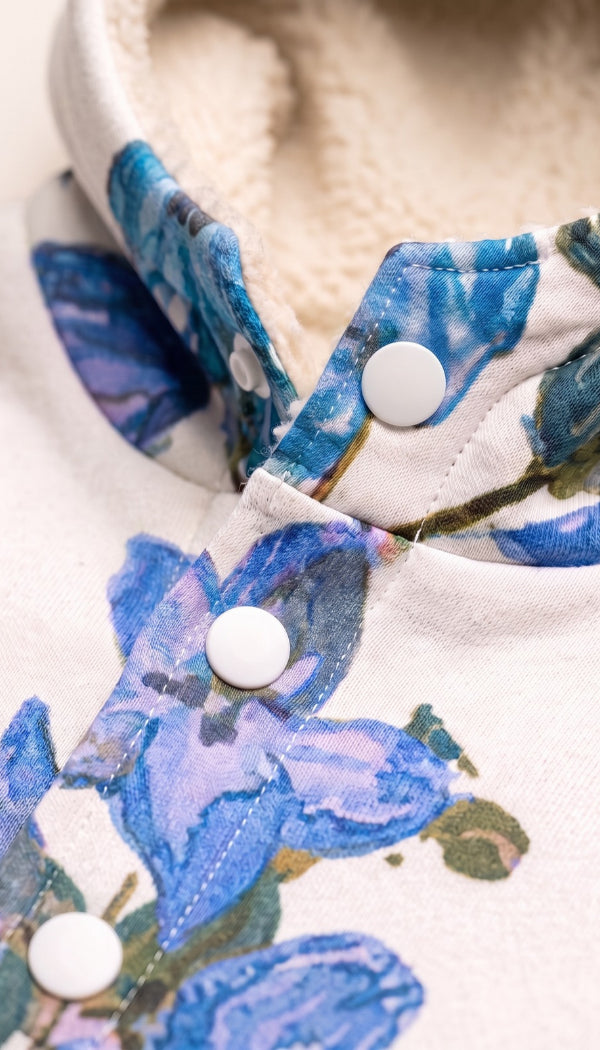 Freya Fleece Button Down Hoodie