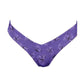 Purple floral bikini bottom on a white background