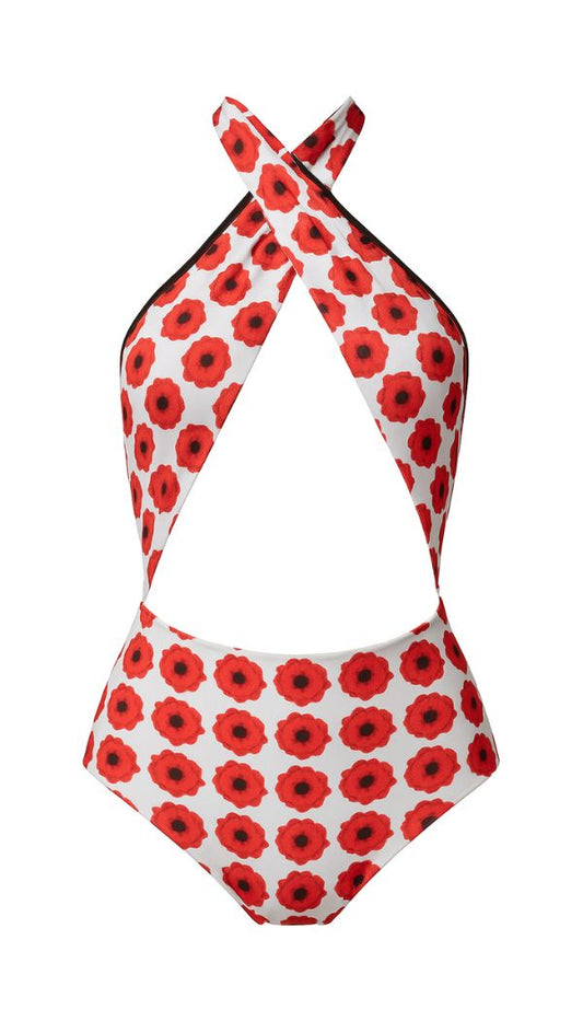 Hollie Reversible One-Piece Swimsuit - Very Poppy
