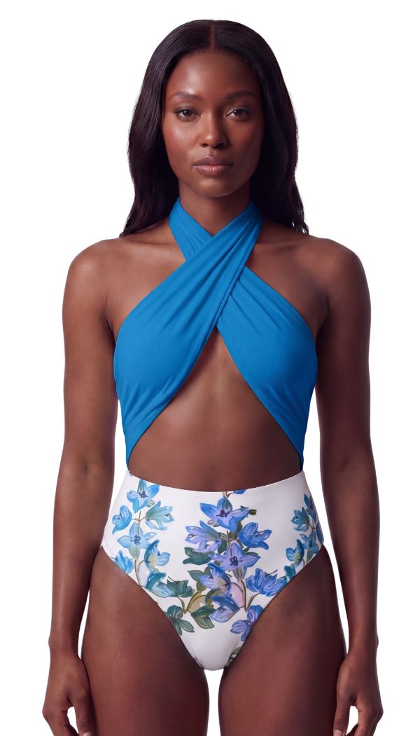 ICON - Reversible Hollie Halter Suit in Larkspur Riviera