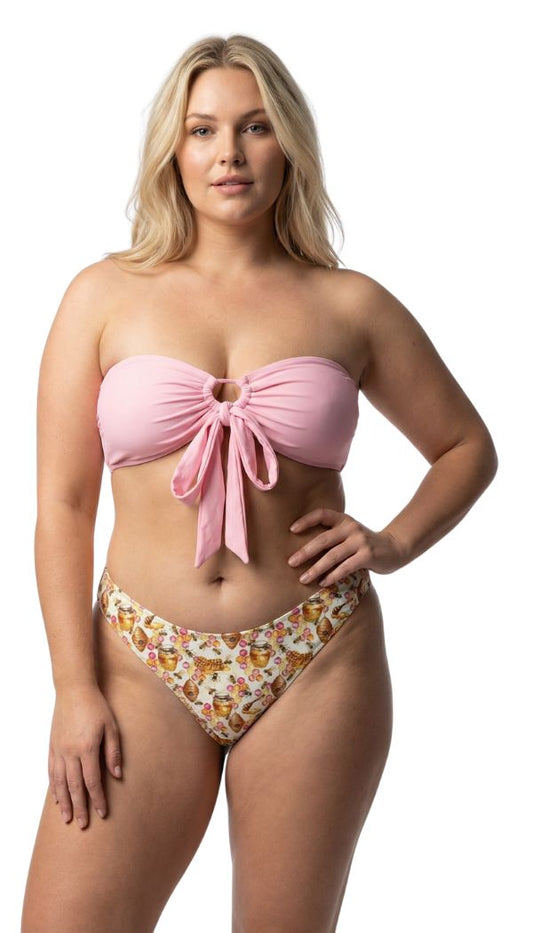 Ruth Reversible Bikini Top in Oh, Honey