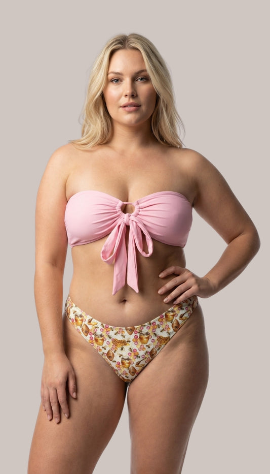 Ruth Reversible Bikini Top in Oh, Honey